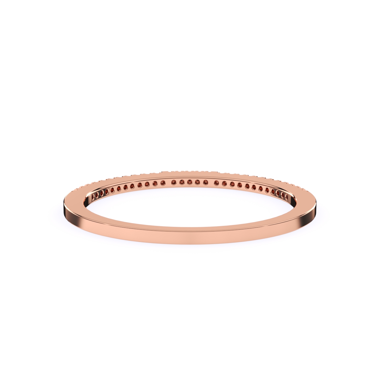 Stackable Half Eternity Diamond Wedding Band